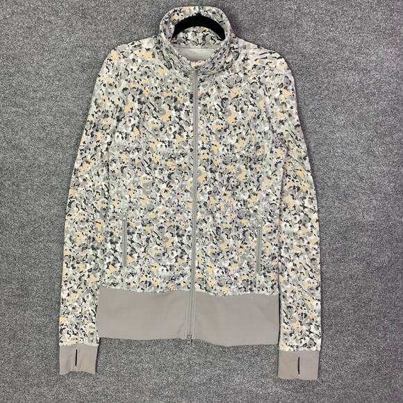 Lululemon‎ Jacket Womens 10 Gray Nice Asana Full Zip Training Running Athleisure - Picture 1 of 9